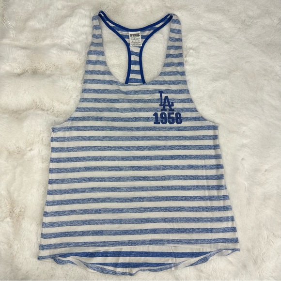Victoria Secret Pink Blue LA 1959 Tank Top - Picture 1 of 5